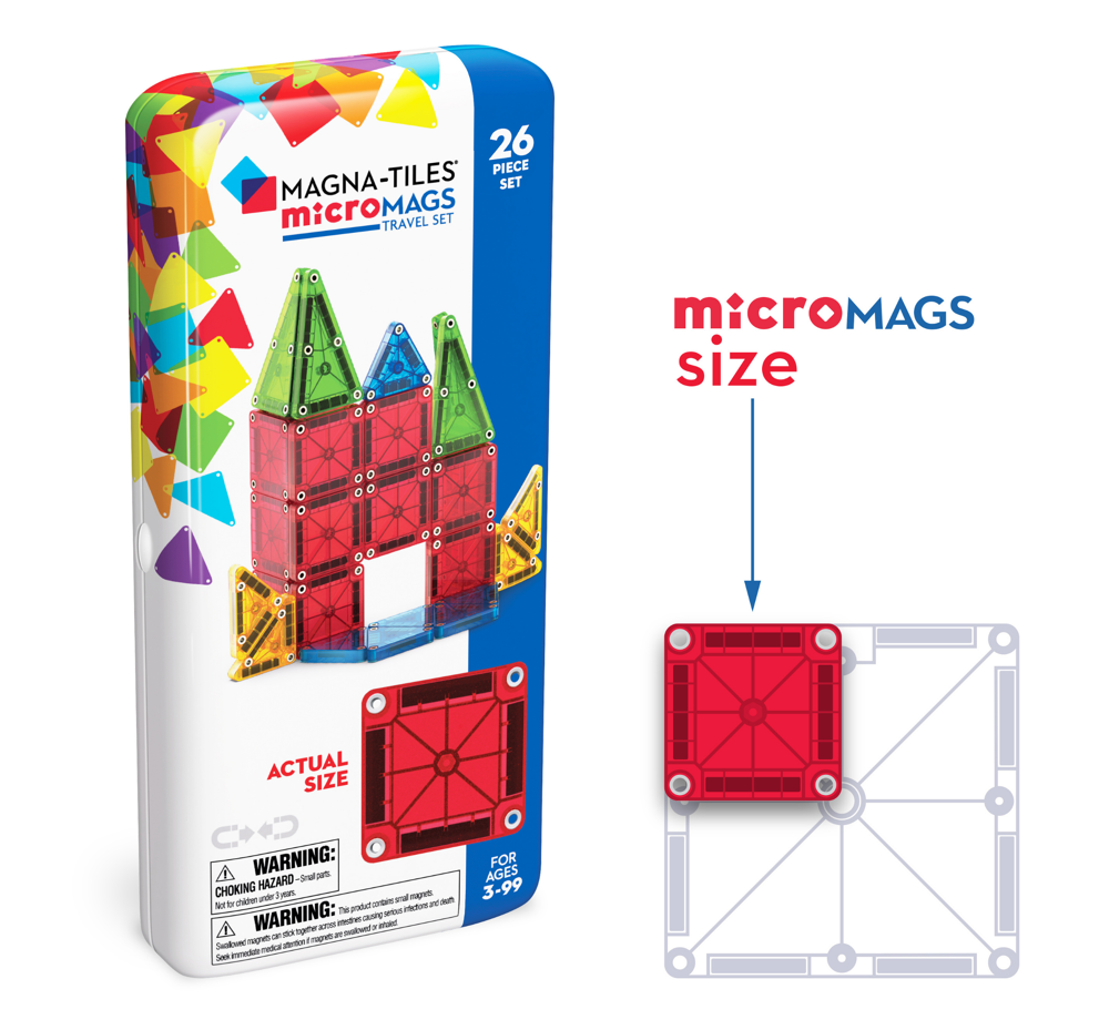 MAGNA-TILES microMags reisset - 26 stuks