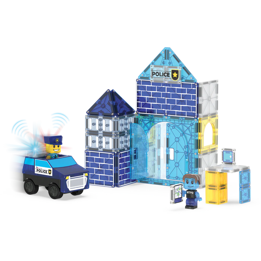 MAGNA-TILES - Politiebureau - 35 stuks