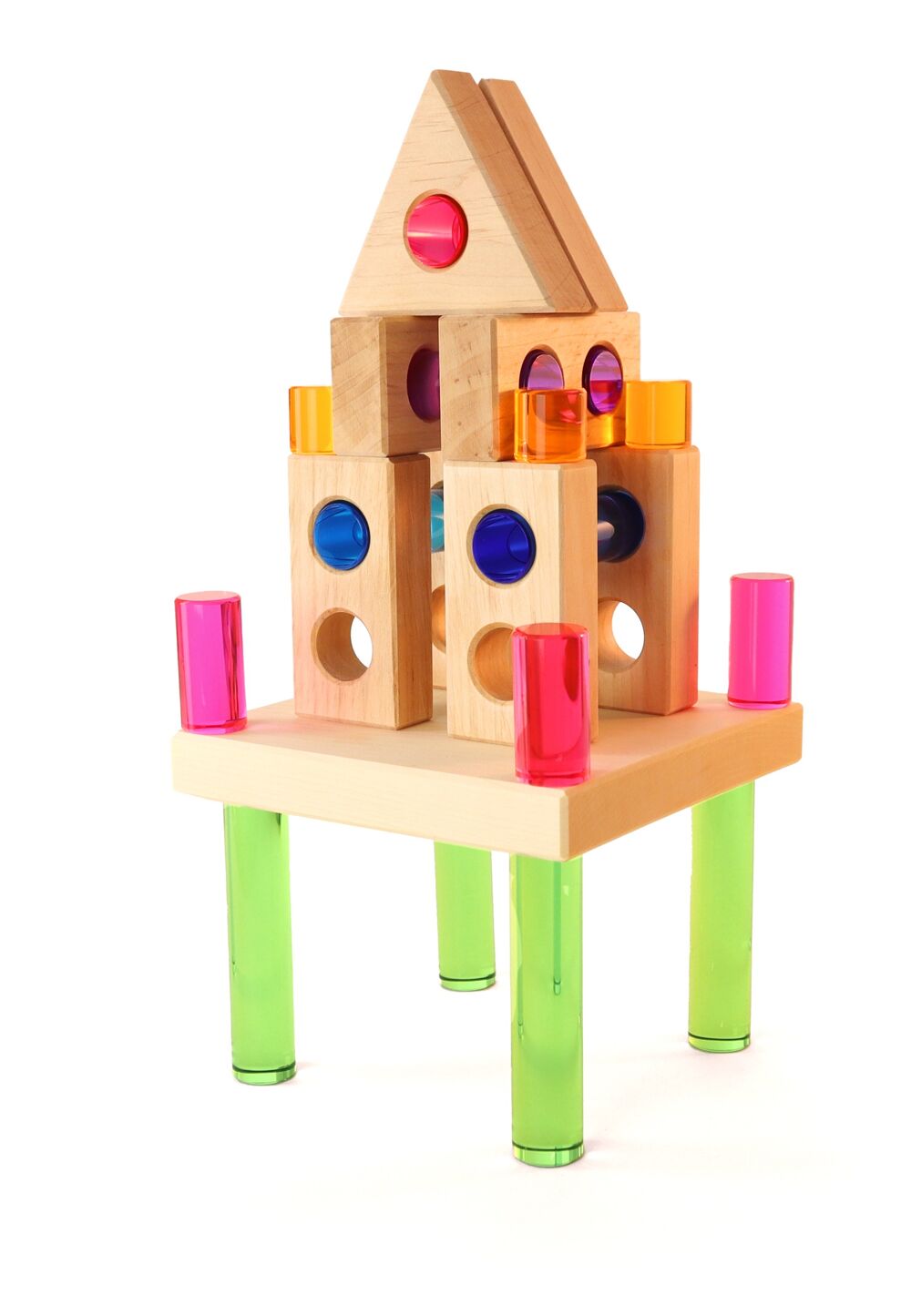 Bauspiel Blokjes met kijkgat - 20-delig