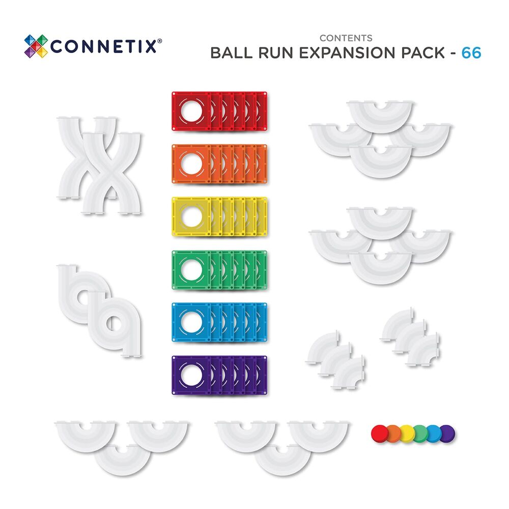 CONNETIX Rainbow Ball Run Expansion Pack - 66 stuks