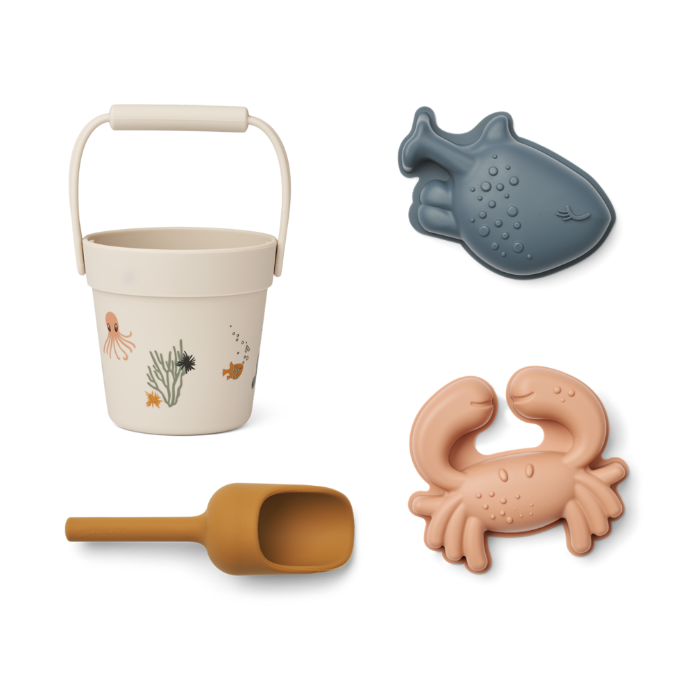 LIEWOOD Kit mini strandset - Sea creatures / Sandy)