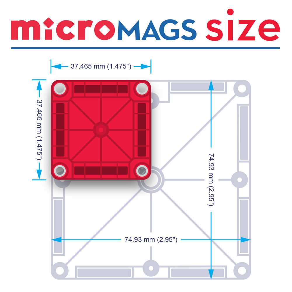 MAGNA-TILES microMags reisset - 26 stuks