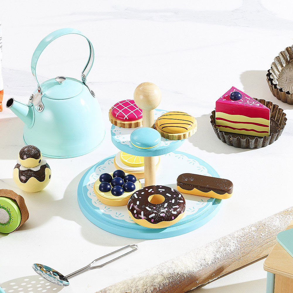 Patisserieset op etagère