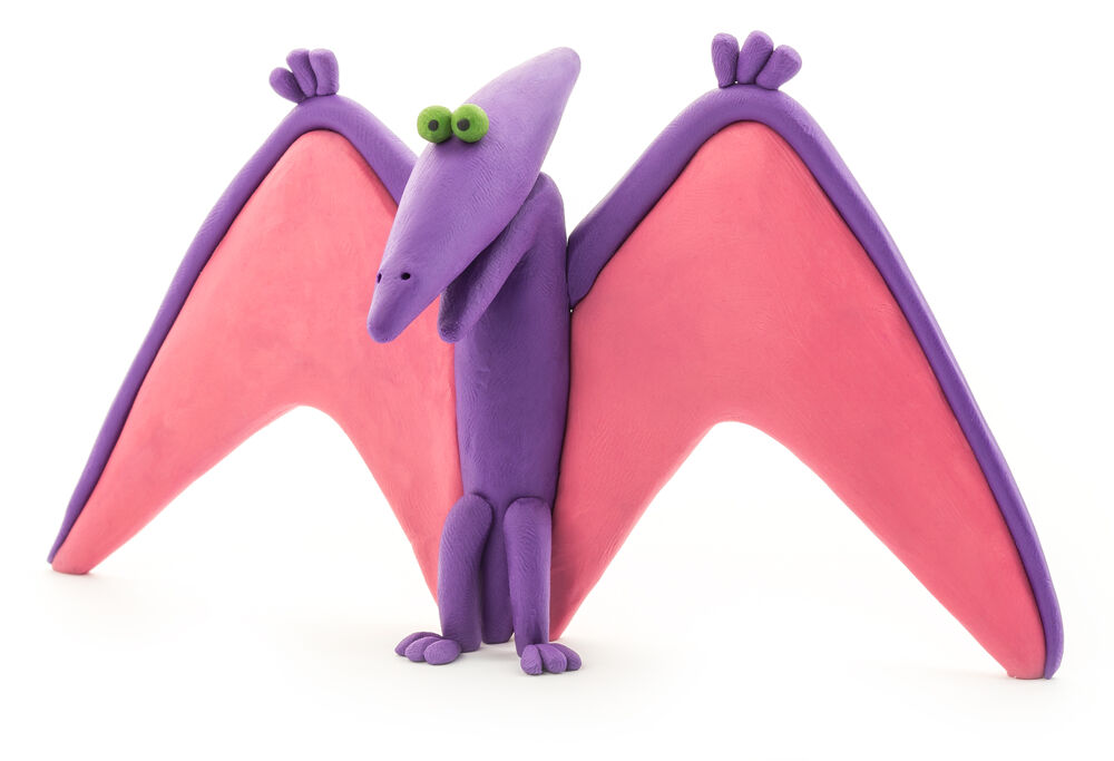 Boetseerklei Dinos - 3 figuren - Pterodactylus / Tyrannosaurus / Triceratops