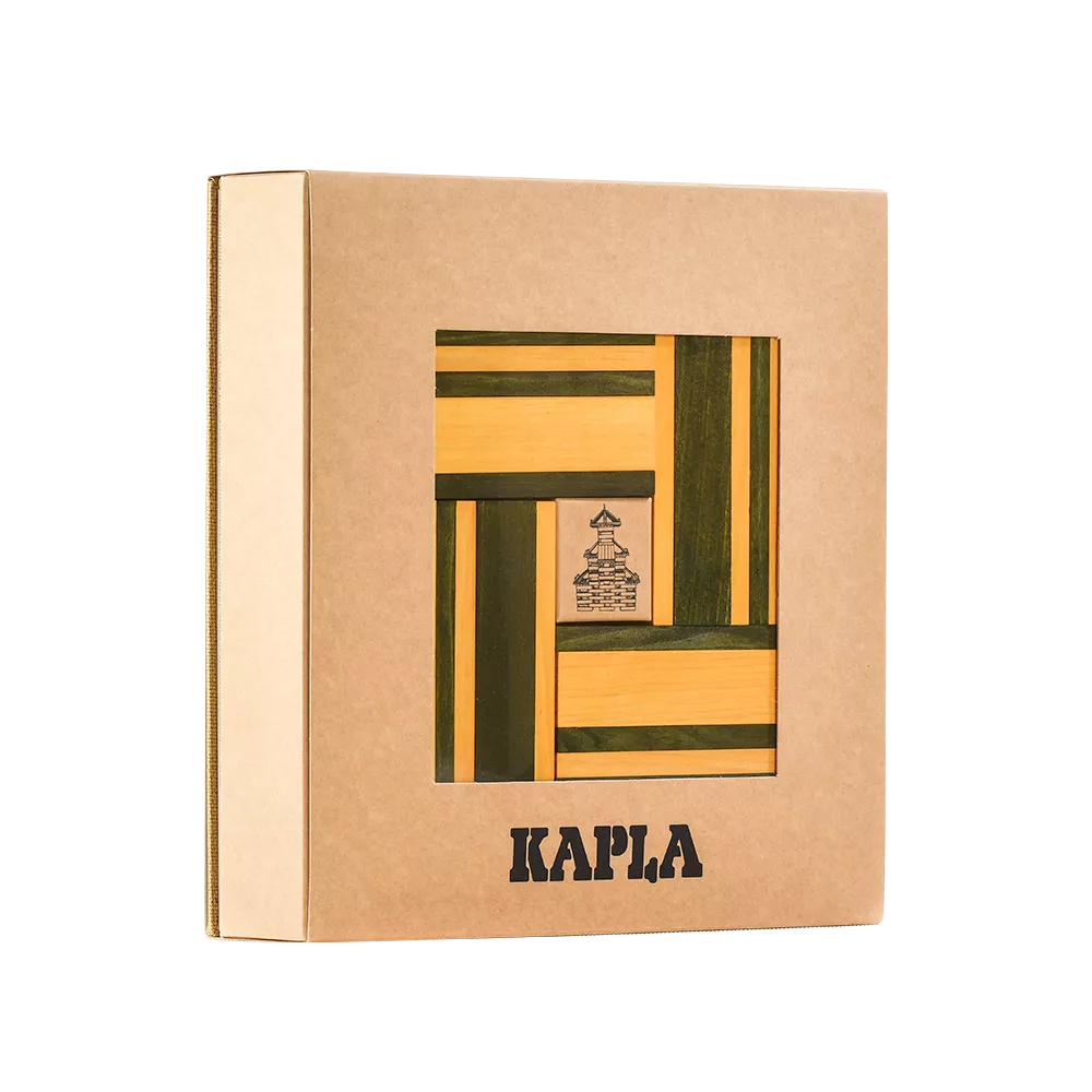 KAPLA 40 - Boek en kleuren plankjes - Groen / Geel