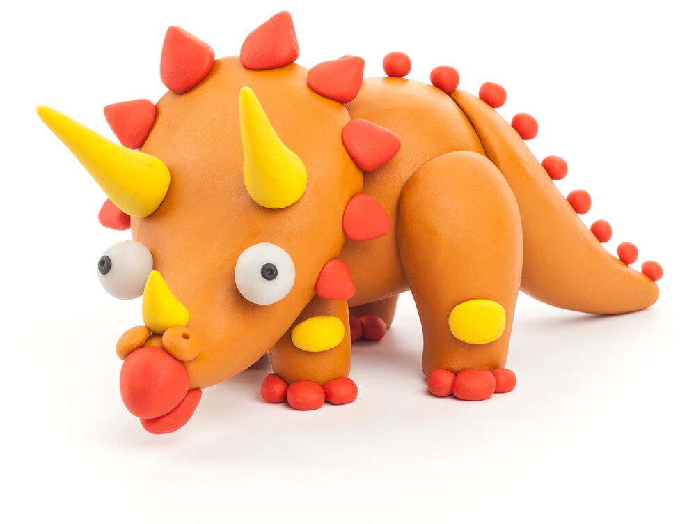 Boetseerklei Dinos - 3 figuren - Pterodactylus / Tyrannosaurus / Triceratops