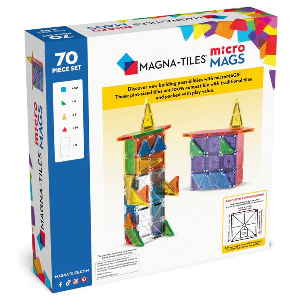 MAGNA-TILES microMags - 70 stuks