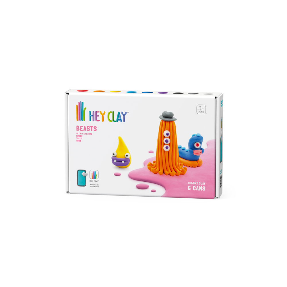 Boetseerklei Grappige monstertjes - 3 figuren - Ginger / Yollo / Worm