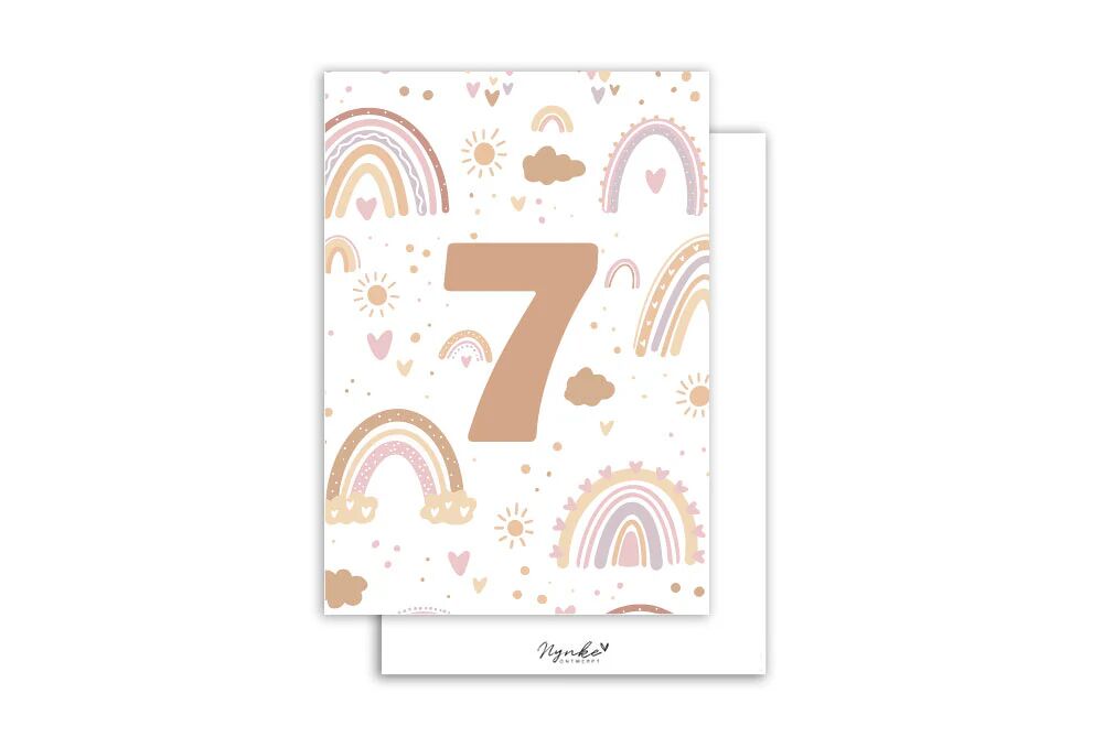 Kaart - 7 jaar - meisje
