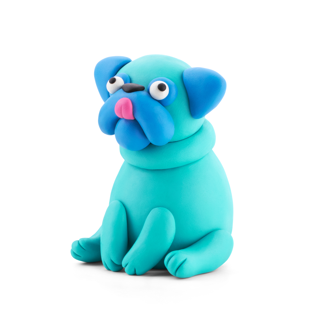 Boetseerklei Honden vriendjes - 6 figuren