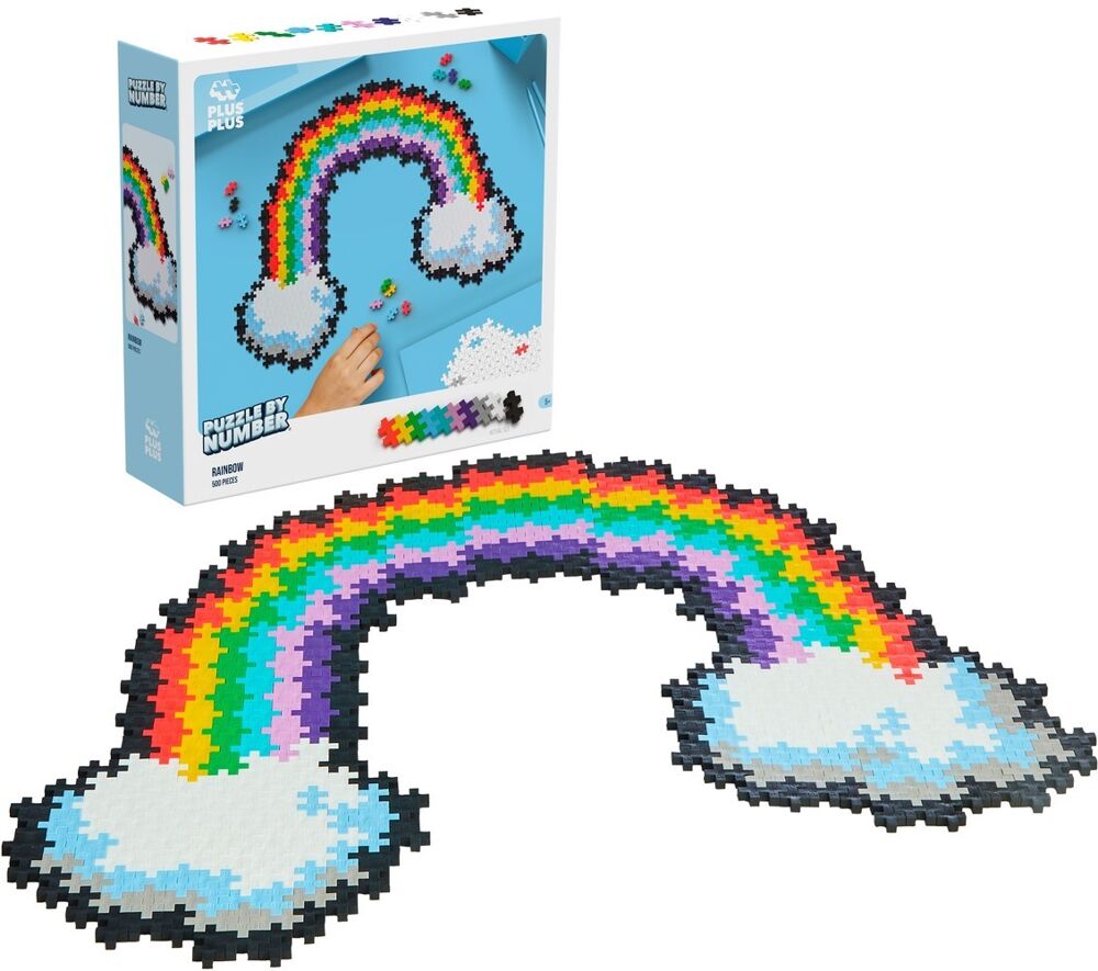 Puzzle by number Plus-Plus regenboog (500st)