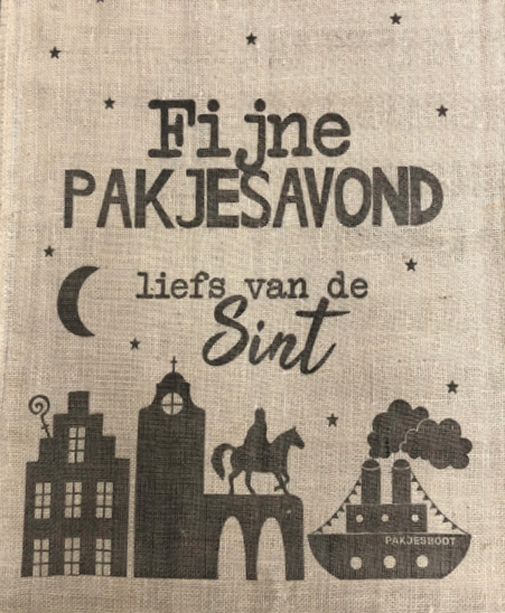 Jute sinterklaaszak 60x100cm