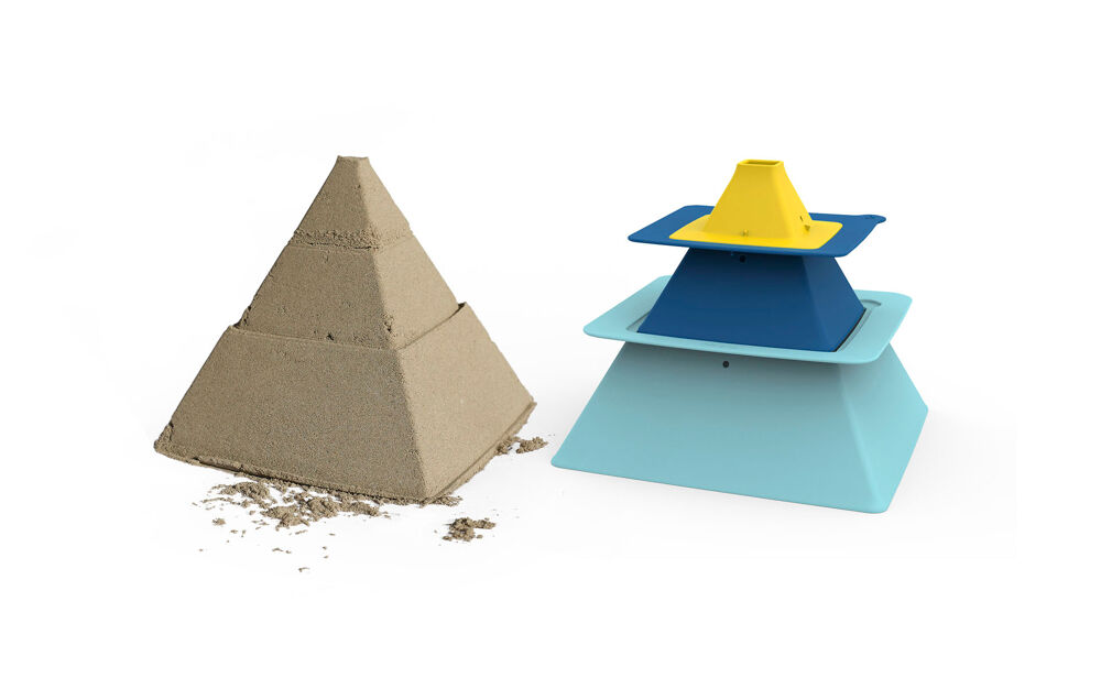 Pyramide bouwer Pira - Vintage blue / Deep blue / Mellow Yellow