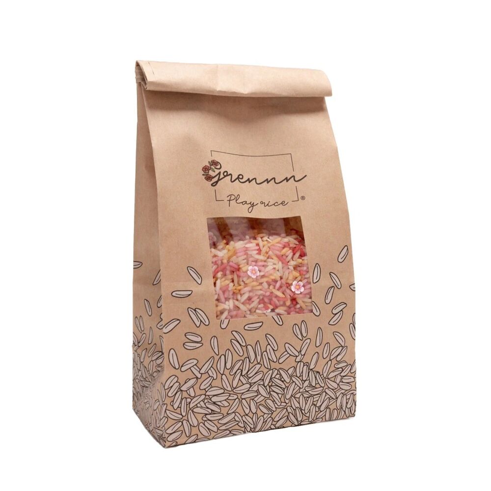 Grennn speelrijst Pink flower mix - 500g