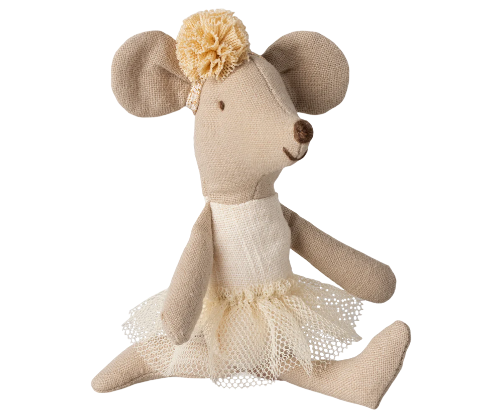 Maileg Ballerina muis - kleine zus - off white