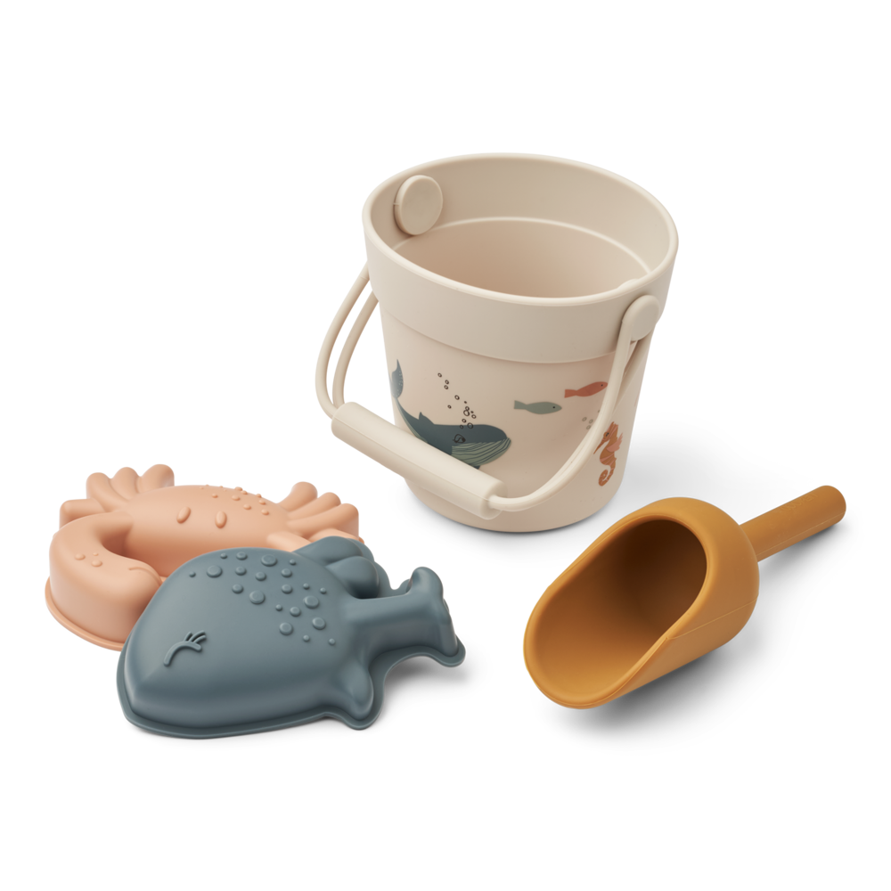 LIEWOOD Kit mini strandset - Sea creatures / Sandy)