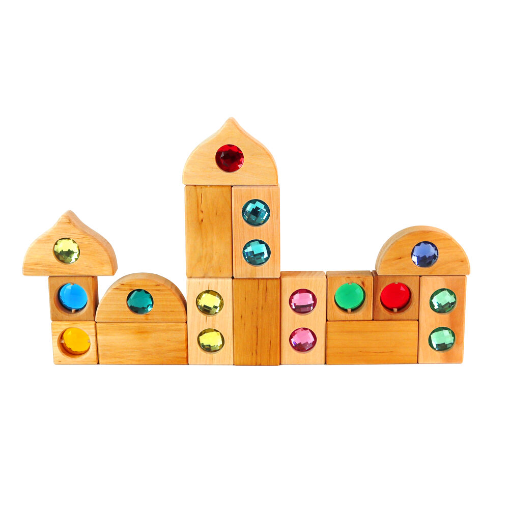 Bauspiel Mini Mixed Glinster- en Vensterblokken - 16-delig