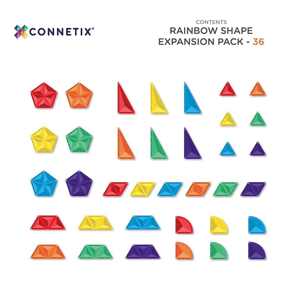 CONNETIX Rainbow Shape Expansion Pack - 36 stuks
