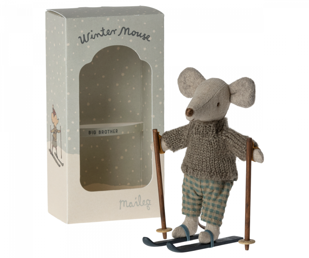 Maileg Winter muis met ski's - Grote broer