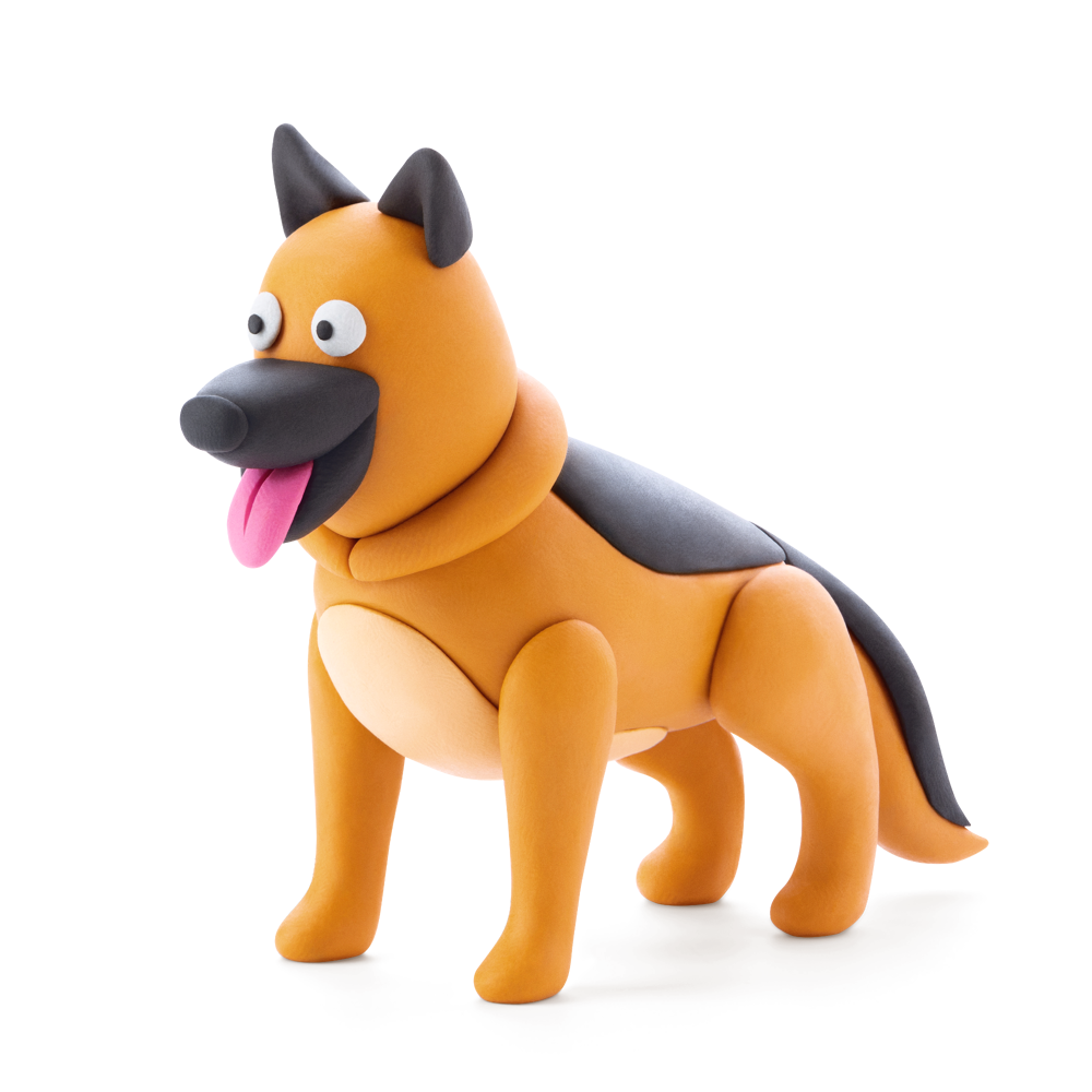 Boetseerklei Honden vriendjes - 6 figuren