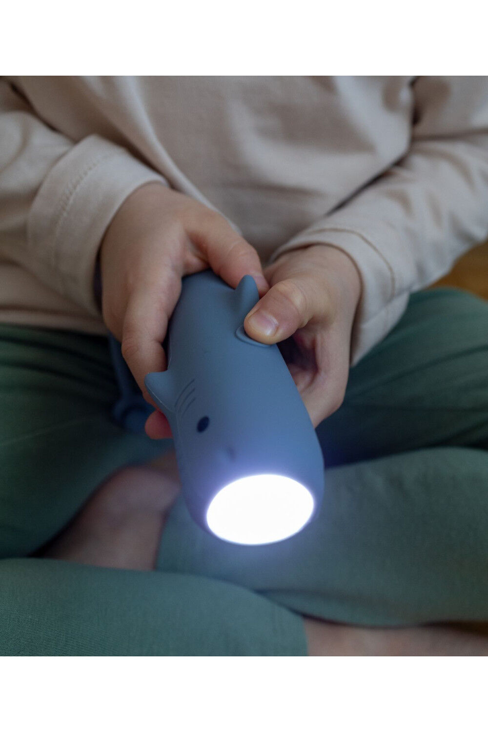 Siliconen kinderzaklamp - Haai