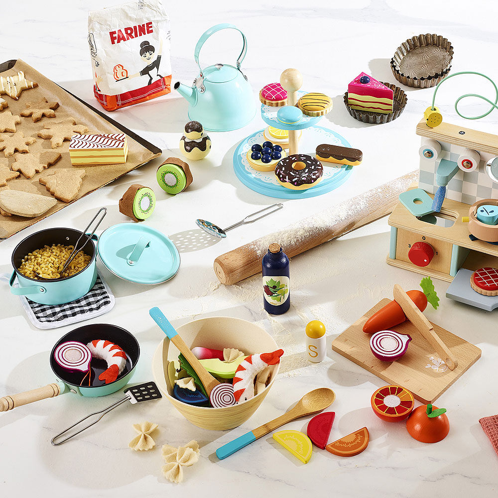 Patisserieset op etagère