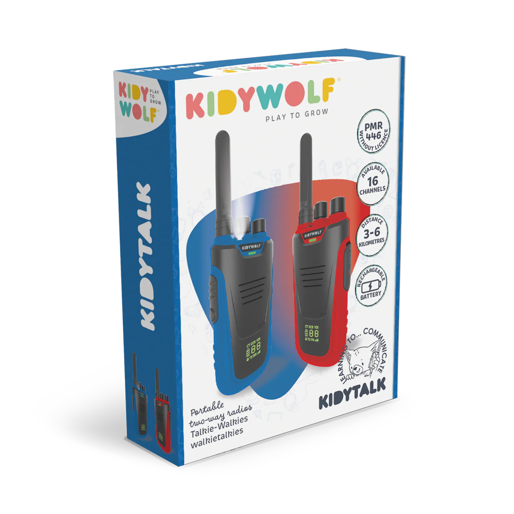 KIDYTALK - Walkietalkies met groot bereik - Rood / Blauw