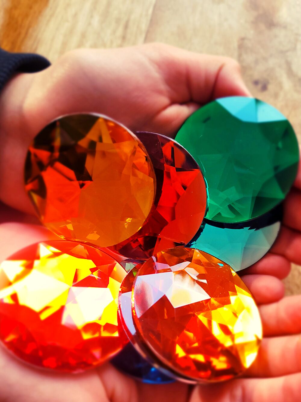 Bauspiel Glitterstenen groot (25 stuks)